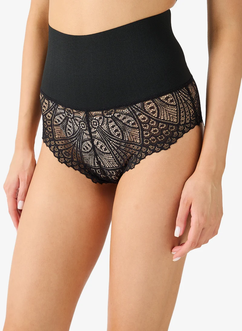 Ginger 2PC High Waist Tummy Control Lace Shorts